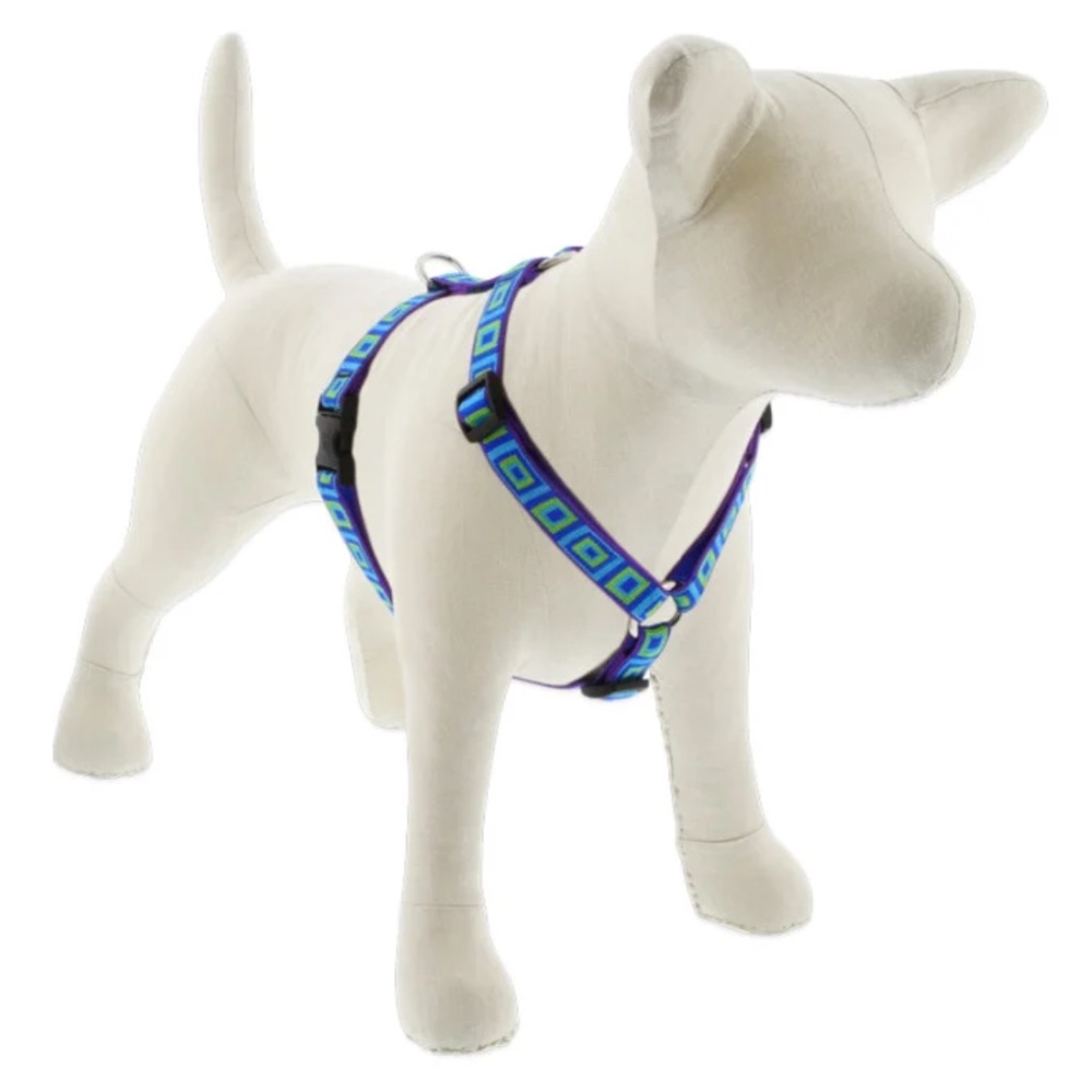 NEW LupinePet Originals 3/4" Sea Glass 12-20" Adjustable Roman Dog Harness